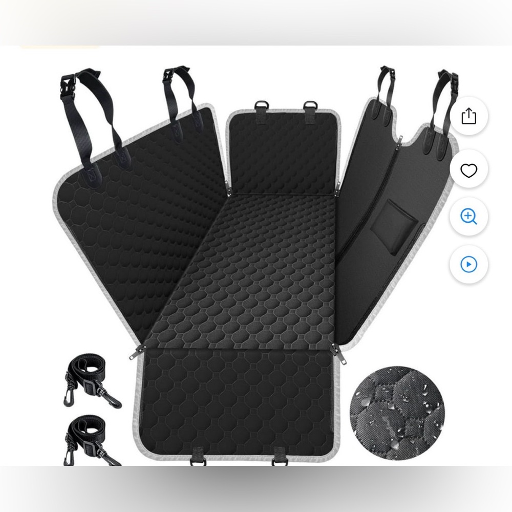 Black Pet Car Seat Cover